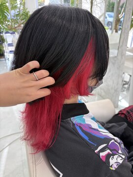 シュウ 碧南店(Shu) インナーカラーRED