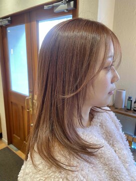 ミディアムレイヤー×アプリコットベージュ