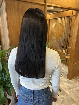 5cmカットで変わるカーキブラウン艶髪