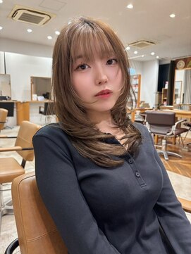 カノエ 山口小郡店(canoe) 髪質改善/ミディアムレイヤーカット/艶ブラウン