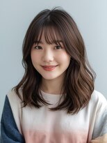 きいろのゾウ&nbsp;シースルーバング/大人カジュアル/波巻きウェーブ