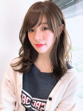 セイドット リー(Say. Ree) Say.ロングレイヤーダークブラウンアッシュイメチェン前髪２０代