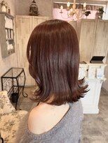 ディーヴァヘアーエズ(DIVA hair Eze)&nbsp;ピンクブラウン×顔周りレイヤー×透明感ミディ