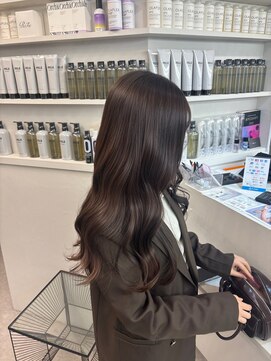 ペレ 原宿(PELE) ダークパープルナチュラルショート夏のヘアアレンジ原宿
