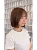 切りっぱなしボブ×ラベンダーブラウン　【MAI】