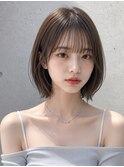 前髪なしフェイスレイヤーブリーチなしサイドバングアゴ下ボブ☆