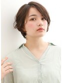 大人可愛いゆるふわショートボブ★オリーブベージュ