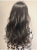 ブルーブラック×ハイライト ツヤロング