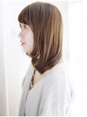 透け感バングのワンカールスタイル
