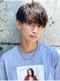 ツイストスパイラルパーマ前下がりマッシュショートレイヤー