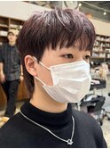 韓国スパイキーシースルーマッシュウルフチェリーレッド