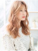 ★ミルクティーピンク大人巻きエアリーロング20代30代40代★10