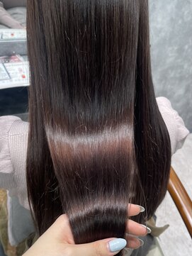 フォンド 津田沼(fond.) 切りっぱなしボブ/エアリーロング/美髪/ピンクブラウン/津田沼