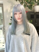ヲタク(wotaku.)&nbsp;ホワイトカラーペールブルーブルーシルバーハイトーンカラー艶髪