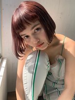 キース ヘアアンドメイク 恵比寿(kith. hair&make)&nbsp;ショートボブ/オレンジブラウン