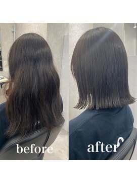 ヘアサロン ドットプラス 町田店(dot. plus) 【市井友佳子】結べる切りっぱなしボブ