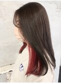 "ブラウン×レッド"