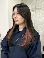 サクラ オモテサンドウ(SAKURA)&nbsp;隠せるインナーカラー サーモンピンク 表参道