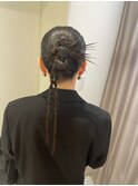 ハードカチモリ　編みおろし　ヘアアレンジ