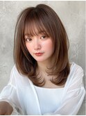 【NEW OPEN】小顔前髪あり後れ毛サイドバングメルティカラー
