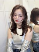 ミニウルフレイヤーカット顔周り前髪韓国ミディアムロング/池袋