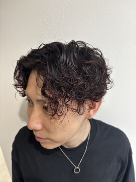 グラフ 立川(Graph.) センターパート無造作ニュアンスツーブロックメンズ