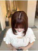 ボブ×ピンクブラウン☆*。