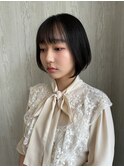 ミニボブ/暗髪/Aujuaトリートメント