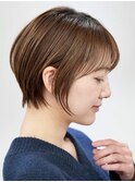 顔周りレイヤーカットくびれヘア切りっぱなしボブ大人ボブ30代