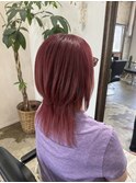 大人ボブレイヤーカットアッシュカラーダブルカラーおしゃれ女子