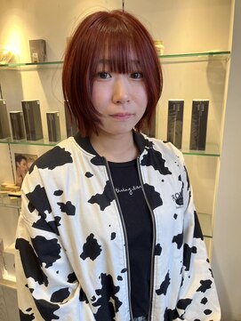 ラパンセ ブルー(LA PENSEE BLEU) 【LA　PENSEE】ブリーチ無しダブルカラー　チェリーレッド