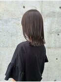 透明感抜群ブリーチなしアッシュオリーブカラー×レイヤーカット