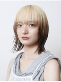 顔周りレイヤーボブレイヤーカット前髪あり顔まわりウルフ