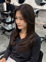 ジーニー 千葉(GENiE)&nbsp;韓国レイヤーカット/顔周り/ダークブラウン/古荘竜生