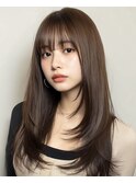 ココアベージュ/オリーブグレー/小顔/黒髪[立川/髪質改善]