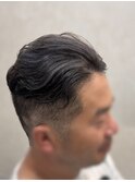 メンズ &nbsp;ショート×シークレットハイライト×白髪ぼかし