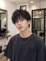 MEN's Baguz MEN'Sカット/ MEN'Sパーマ/ MEN'Sカラー 無造作束感メンズマッシュ韓国風ニュアンスパーマ