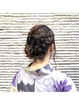 ビス リアン 川口店(Vis lien) あみあみスッキリ涼しげスタイル/着物/ヘアセット/着物ヘア