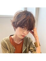 ジエクト 本店(The Ect)&nbsp;くせ毛風×マッシュショート×ベージュカラー
