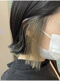 【cuzKLUB】耳上インナーカラーシアーベージュ×ボブ