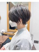 絶壁解消×くびれ×30代40代50代×前髪長め大人ショートボブ永