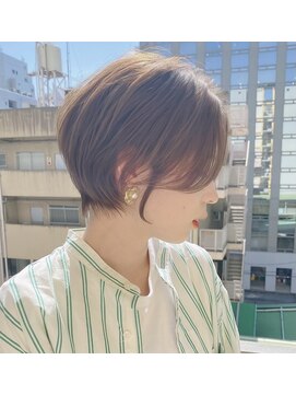 ロンド ストラーダ 心斎橋(Lond strada) ショート×ハイライト白髪ぼかし×シルキーベージュ[心斎橋]
