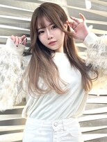 ファイブバイジエクト 堀江(FIVE by The Ect)&nbsp;シースルーバング×ミルクティーベージュ×似合わせカット☆