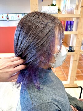 ヘア スパ ビューティー エールフォルム(HAIR SPA BEAUTY YELLFORME) インナーカラー★ディープヴァイオレット
