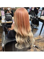 ガルボ ヘアー(garbo hair) ハイトーン/10代/20代/サーモンピンク/プルエクステ