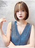 リフトレイヤー センターパート ブリーチ縮毛矯正 ヨジャドル179