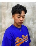 刈り上げマッシュ×ワンカールパーマ