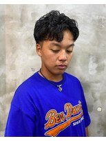 エトネ ヘアーサロン 仙台駅前(eTONe hair salon) 刈り上げマッシュ×ワンカールパーマ