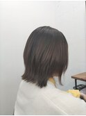 斜めバング/グレージュカラー/デザインカラー[町田駅]