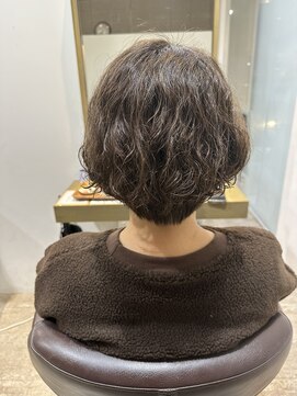 マーズ エナックヘアー(Mars enak hair) 秋冬/ショートパーマ/こっくりカラー/ひし形シルエット/30代40代